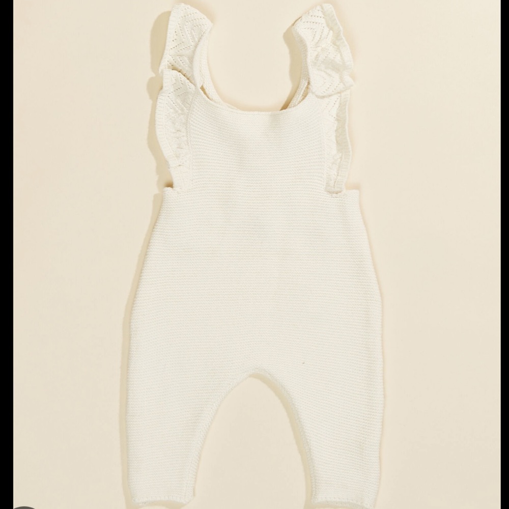 Tullabee Ruffle Knit Overalls